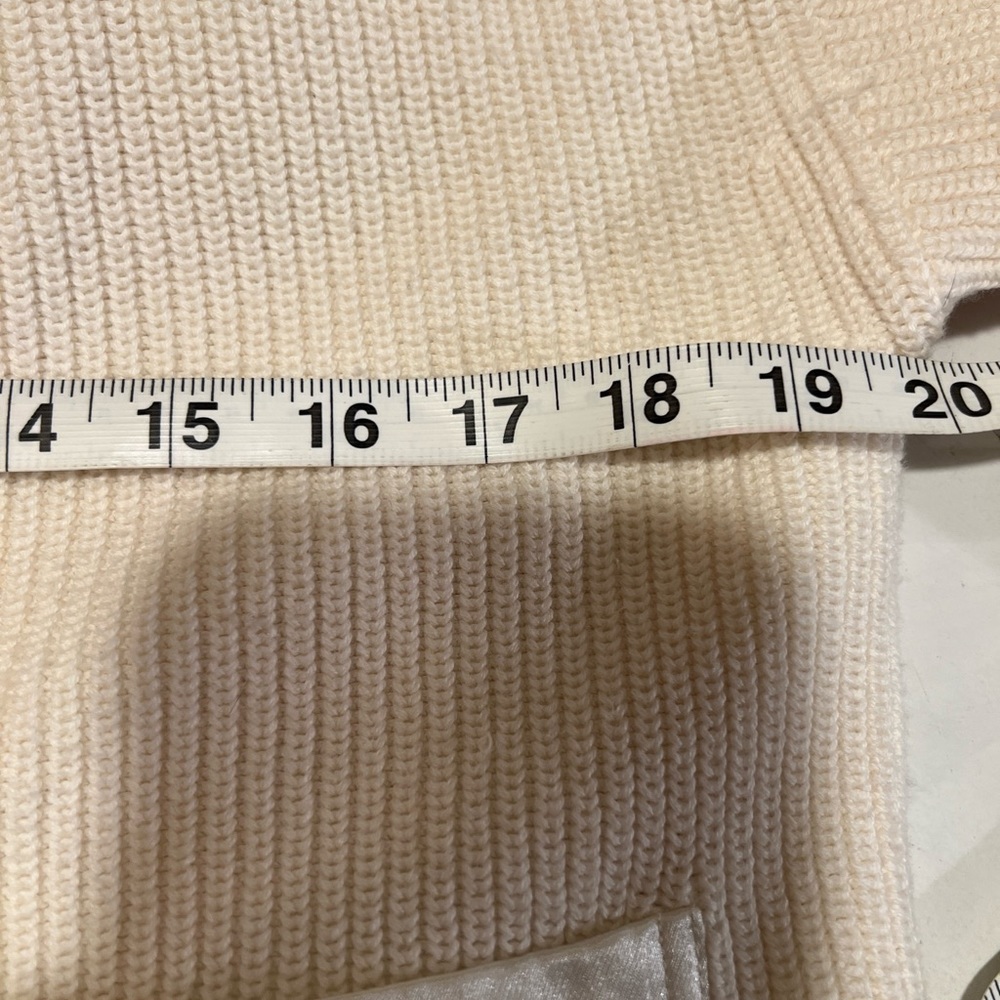 HUGO BOSS FAONIA COTTON & CASHMERE IVORY SWEATER sz S D1 - Picture 12 of 12